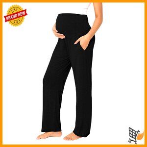 Maternity Pajama Pants Viscose Bamboo Soft Stretchy Lounge Pants with Pockets